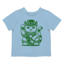 Lucky Maneki-Neko Cat in Leprechaun Hat St. Patricks Day Toodler's T-shirt
