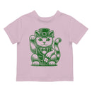 Lucky Maneki-Neko Cat in Leprechaun Hat St. Patricks Day Toodler's T-shirt