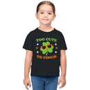 Too Cute to Pinch Fun St. Patricks Day Shamrock Design Toodler's T-shirt