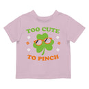 Too Cute to Pinch Fun St. Patricks Day Shamrock Design Toodler's T-shirt