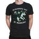 St. Patricks Day is Magical Leprechaun Riding a Unicorn Men's T-shirt