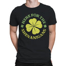 Here for the Shenanigans Fun St. Patricks Day Shamrock Men's T-shirt