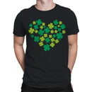 Shamrock Heart Lucky Clover St. Patricks Day Design Men's T-shirt