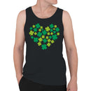 Shamrock Heart Lucky Clover St. Patricks Day Design Men's Tank Top