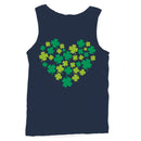 Shamrock Heart Lucky Clover St. Patricks Day Design Men's Tank Top