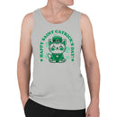 Happy Saint Catricks Day Cute Leprechaun Cat Design Men's Tank Top