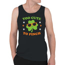 Too Cute to Pinch Fun St. Patricks Day Shamrock Design Men's Tank Top