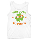 Too Cute to Pinch Fun St. Patricks Day Shamrock Design Men's Tank Top