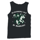 St. Patricks Day is Magical Leprechaun Riding a Unicorn Men's Tank Top