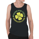 Here for the Shenanigans Fun St. Patricks Day Shamrock Men's Tank Top