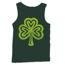 Heart-Shaped Shamrock St. Patricks Day Symbol of Luck Men's Tank Top