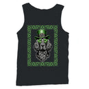 St. Patricks Day Dog with Shamrock Glasses and Green Hat Men's Tank Top