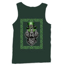 St. Patricks Day Dog with Shamrock Glasses and Green Hat Men's Tank Top