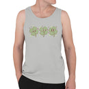 Cute Shamrock Faces Playful St. Patricks Day Clover Design Men's Tank Top