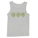 Cute Shamrock Faces Playful St. Patricks Day Clover Design Men's Tank Top