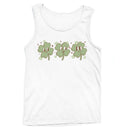 Cute Shamrock Faces Playful St. Patricks Day Clover Design Men's Tank Top