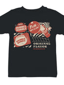 Officially Licensed Dubble Bubble Retro Gum Packaging Design Youth's T-shirt