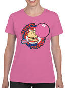 Officially Licensed Dubble Bubble What's Poppin' Vintage Gum Cartoon Women's T-shirt