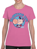 Officially Licensed Dubble Bubble Blowing Up with  Women's T-shirt