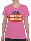 Officially Licensed Dubble Bubble Classic Gum Logo Women's T-shirt