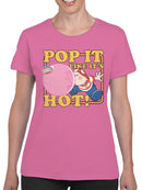 Officially Licensed Dubble Bubble Pop It Like It's Hot Gum Women's T-shirt