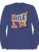 Officially Licensed Dubble Bubble Retro Whistle Ad Men's Sweatshirt