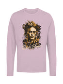 Frida Kahlo Rebel Bloom Art Portrait Women's Long Sleeve