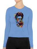 Frida Kahlo Vibrant Abstract Portrait Women's Long Sleeve