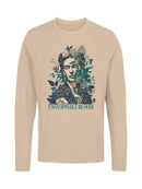 Frida Kahlo Unstoppable Bloom: Artistic Floral Portrait Women's Long Sleeve