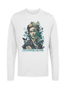 Frida Kahlo Unstoppable Bloom: Artistic Floral Portrait Women's Long Sleeve