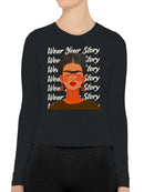 Frida Kahlo Embrace Your Narrative: A Colorful Portrait Women's Long Sleeve