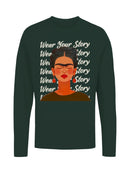 Frida Kahlo Embrace Your Narrative: A Colorful Portrait Women's Long Sleeve