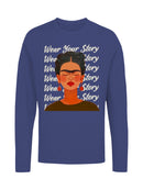 Frida Kahlo Embrace Your Narrative: A Colorful Portrait Women's Long Sleeve