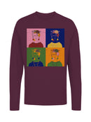 Frida Kahlo Pop Art Floral Portrait Women's Long Sleeve