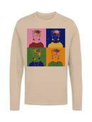 Frida Kahlo Pop Art Floral Portrait Women's Long Sleeve
