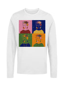 Frida Kahlo Pop Art Floral Portrait Women's Long Sleeve