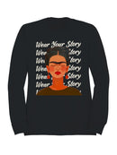 Frida Kahlo Embrace Your Narrative: A Colorful Portrait Women's Sweatshirt
