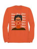 Frida Kahlo Embrace Your Narrative: A Colorful Portrait Women's Sweatshirt