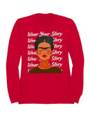 Frida Kahlo Embrace Your Narrative: A Colorful Portrait Women's Sweatshirt