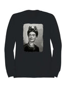 Frida Kahlo Iconic Portrait of a Woman with Floral Headpiece Women's Sweatshirt