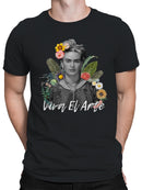 Frida Kahlo Viva El Arte - A Celebration of Art and Nature Men's T-shirt