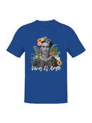 Frida Kahlo Viva El Arte - A Celebration of Art and Nature Men's T-shirt