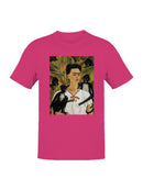 Frida Kahlo Woman with Monkeys in a Tropical Setting Men's T-shirt