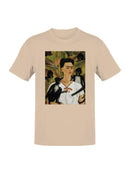 Frida Kahlo Woman with Monkeys in a Tropical Setting Men's T-shirt