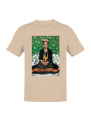 Frida Kahlo Vibrant Portrait with Floral Background Women's T-shirt