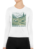 Tranquil Wilderness Scene Women's Long Sleeve