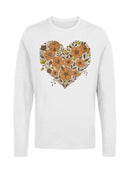 Floral Heart Graphic Women's Long Sleeve
