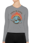 Smiling Earth on Fire Women's Long Sleeve