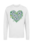 Floral Heart Design Women's Long Sleeve