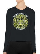 Down to Earth Literally Skeleton Art Women's Long Sleeve